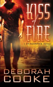 Kiss of Fire, first of the Dragonfire series of paranormal romances by Deborah Cooke, original NAL mass market paperback