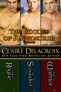 The Rogues of Ravensmuir, a digital boxed set including three Scottish medieval romances, by Claire Delacroix