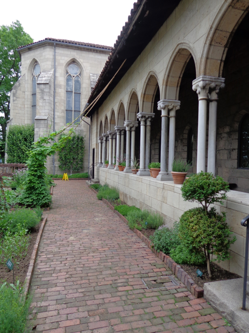 The Bonnefont Cloister garden at the The Cloisters in New York taken by Claire Delacroix
