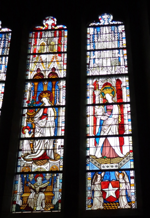 Stained glass in the Boppard room taken by Claire Delacroix at The Cloisters 