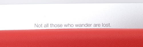 Engraving on Deborah's iPad