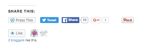 Share Buttons on Deborah Cooke's blog post
