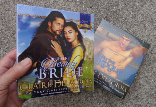 Blackstone Audio editions of The Beauty Bride and The Rogue, medieval romances by Claire Delacroix