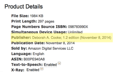 How to find the publisher name at Amazon