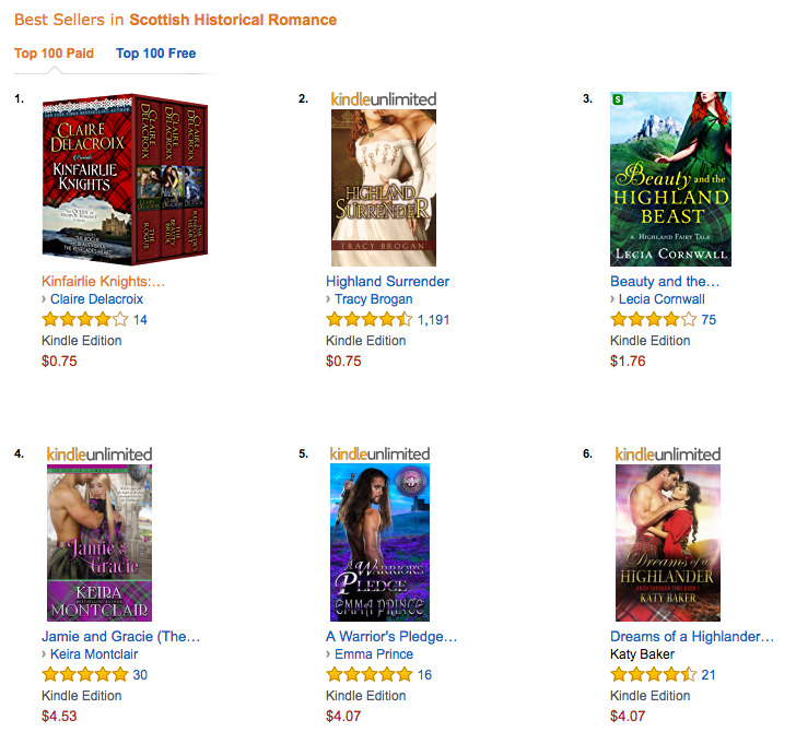 Kinfairlie Knights at Amazon US January 9, 2017