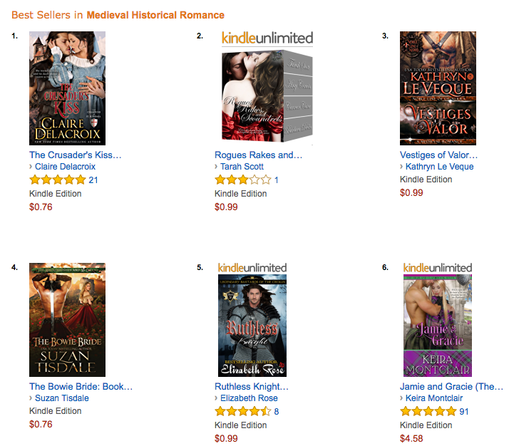 The Crusader's Kiss by Claire Delacroix at Amazon.com on February 20, 2017