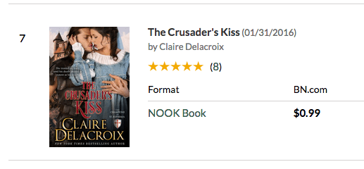 The Crusader's Kiss by Claire Delacroix at Nook on February 20, 2017