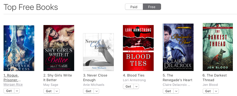 The Renegade's Heart #5 overall free at iBooks on April 26, 2017