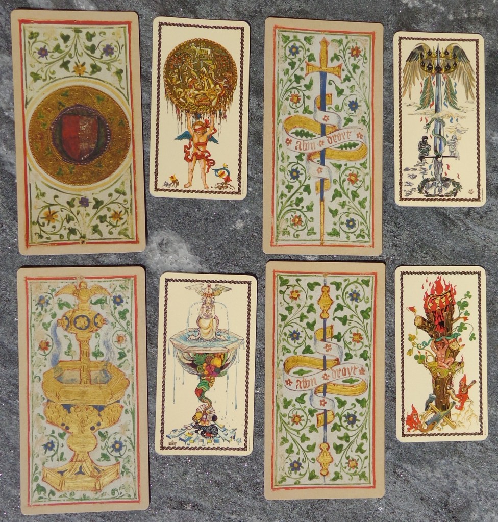 Two tarot decks compared - the Aces