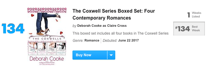 The Coxwells Boxed Set on the USA Today bestseller list June 2017