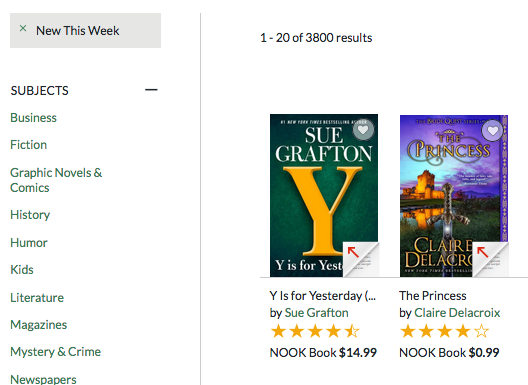The Princess, a medieval romance by Claire Delacroix, is the #2 bestselling new release in the Nook store on August 26, 2017