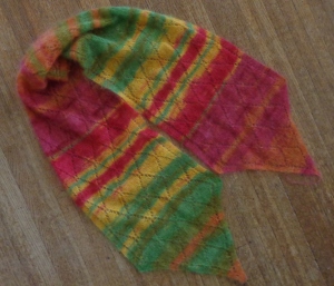 Scarf knit in Kidsilk Haze Stripe by Deborah cooke