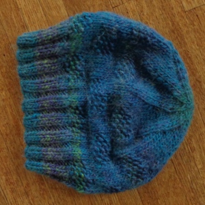 Slouchy hat in Premier yarns Appalachia knit by Deborah Cooke