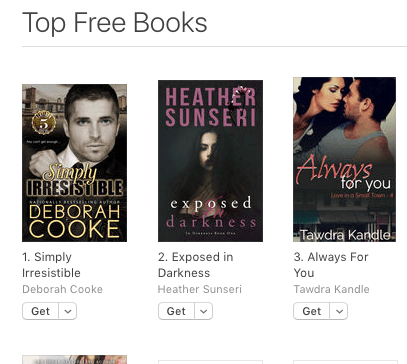 Simply Irresistible, first of the Flatiron Five series of contemporary romances by Deborah Cooke, at #1 overall in the iBooks store on January 21, 2018