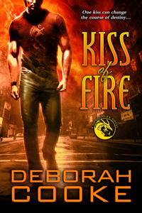 Kiss of Fire, book #1 of the Dragonfire Novels series of paranormal romances by Deborah Cooke