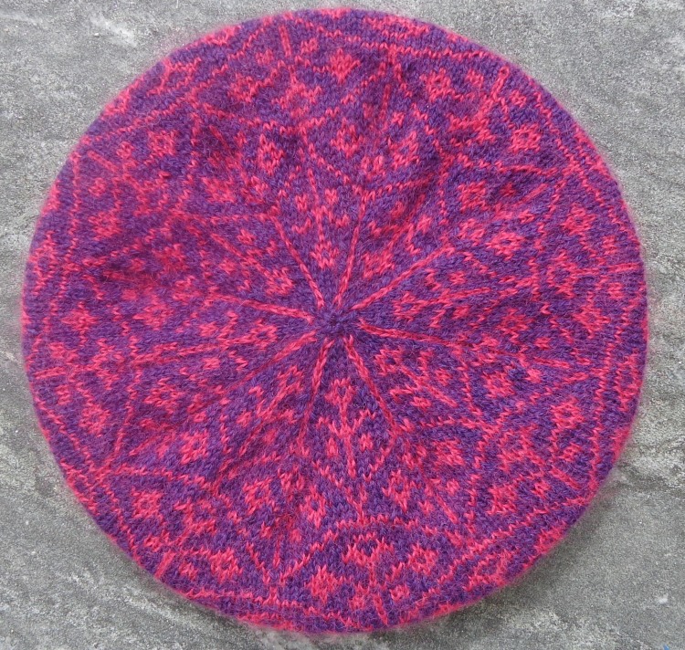 Selbu Modern knit by Deborah Cooke in Misti Alpaca Sport and Rowan Mohair Haze