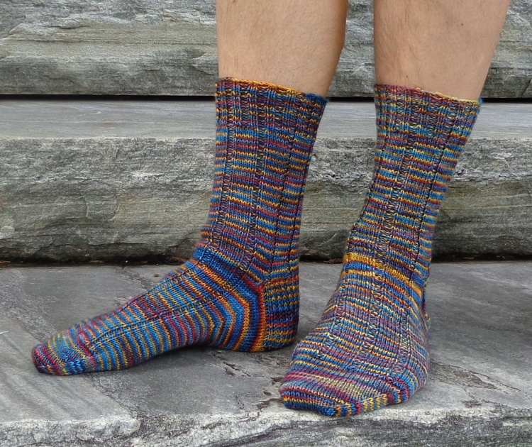 Socks knit in Fleece Artist Trail Socks by Deborah Cooke