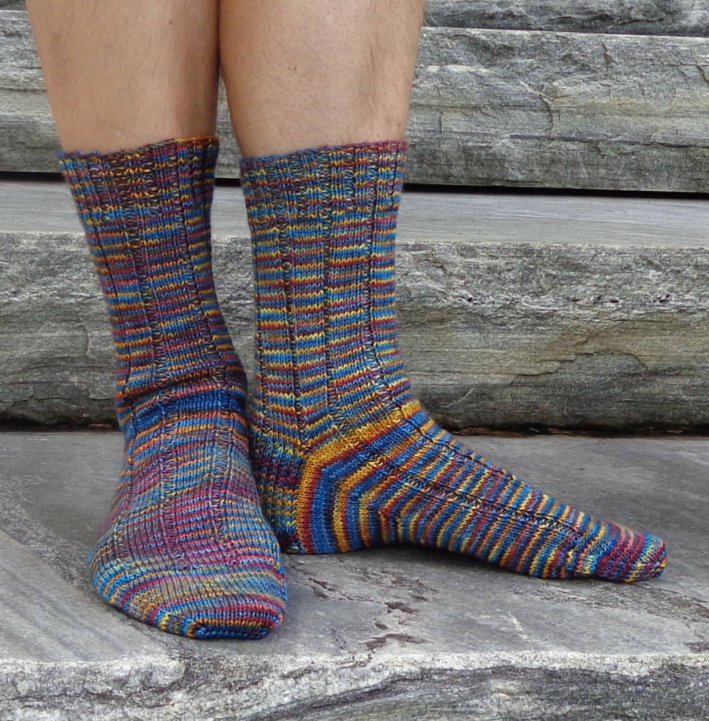 Socks knit in Fleece Artist Trail Socks by Deborah Cooke