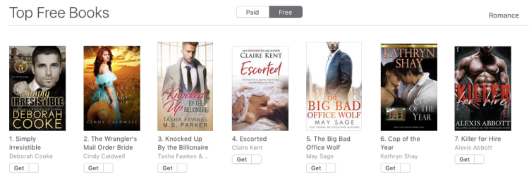 Simply Irresistible at #1 in Romance at iBooks on September 22, 2018