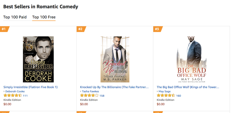 Simply Irresistible at #1 in Romantic Comedy in the Kindle store on September 22, 2018
