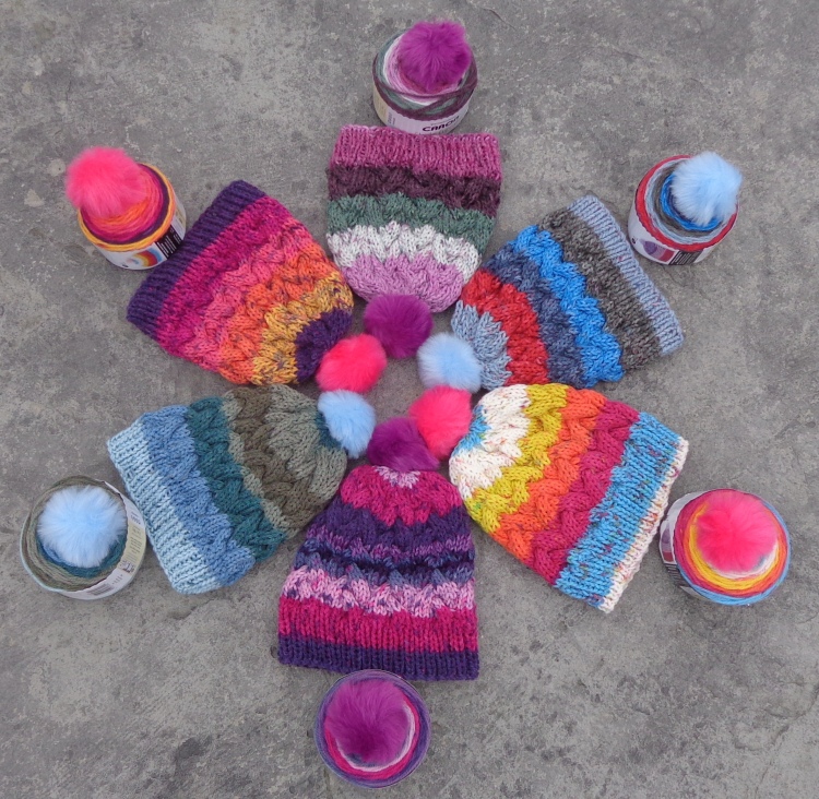 Cupcake Hats knit by Deborah Cooke