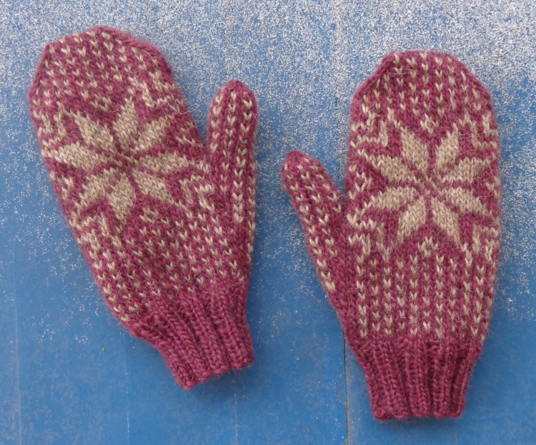 Frost mittens in Lopi Light knit by Deborah Cooke