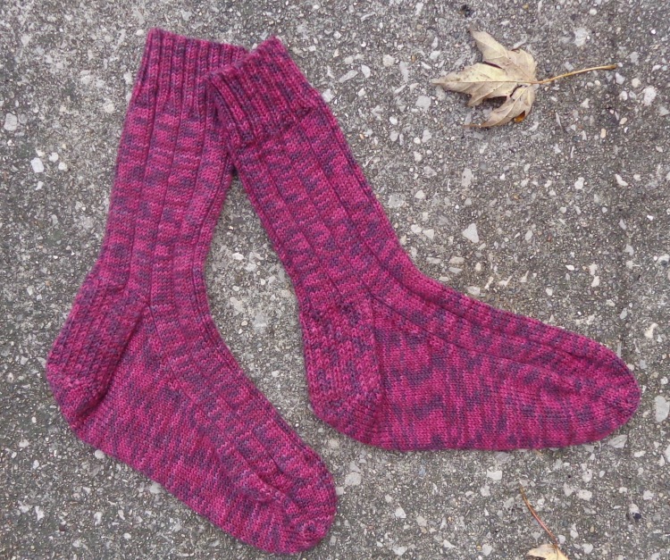 Socks knit of Diamond Sock Yarn by Deborah Cooke