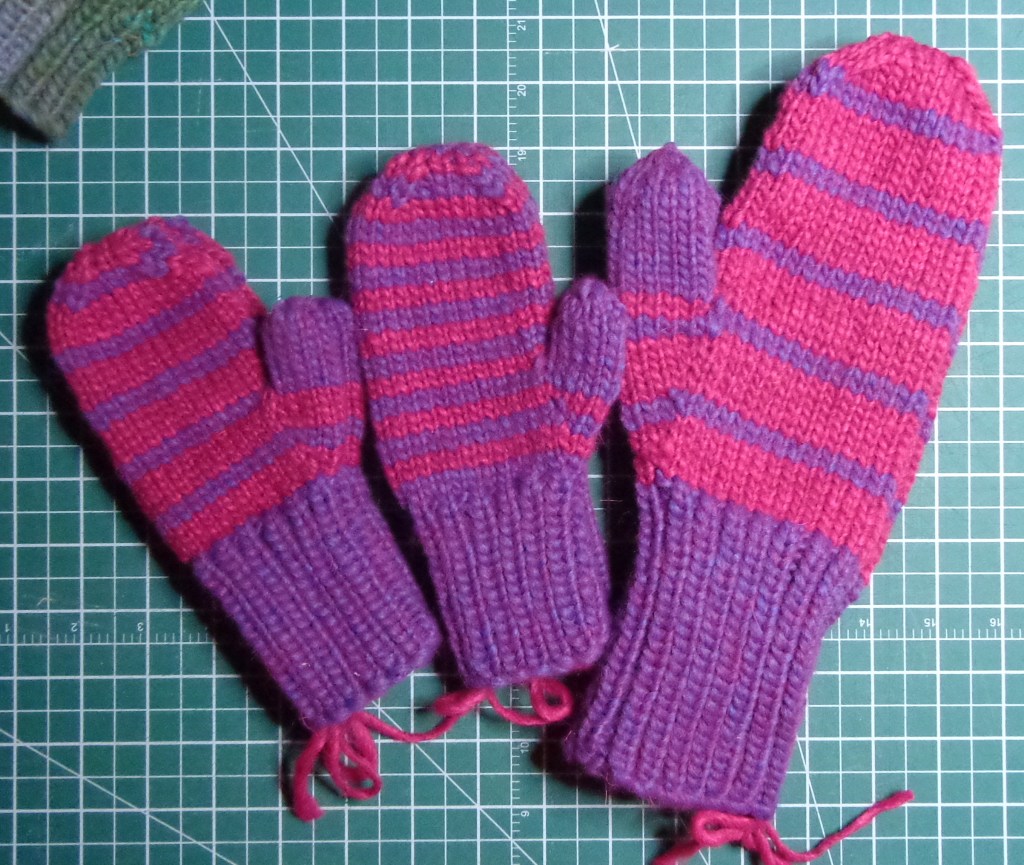 Mittens knit in Patons Alpaca Blend by Deborah Cooke