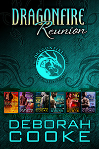 Dragonfire Reunion, volume three of the Complete Dragonfire Novels digital bundles including Flashfire, Ember's Kiss, Harmonia's Kiss, Kiss of Danger, Kiss of Darkness and Kiss of Destiny from the Dragonfire novels series of paranormal romances by Deborah Cooke