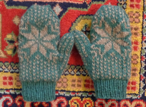 Frost Mittens knit in LettLopi by Deborah Cooke