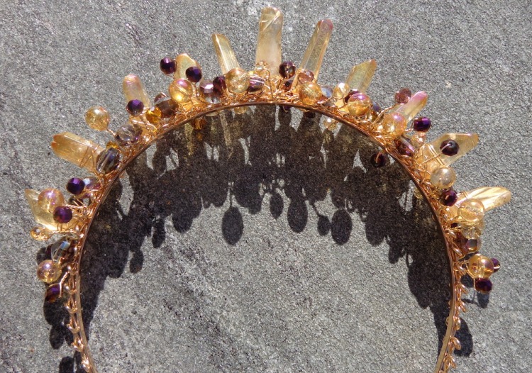 Bead and crystal tiara made by Deborah Cooke