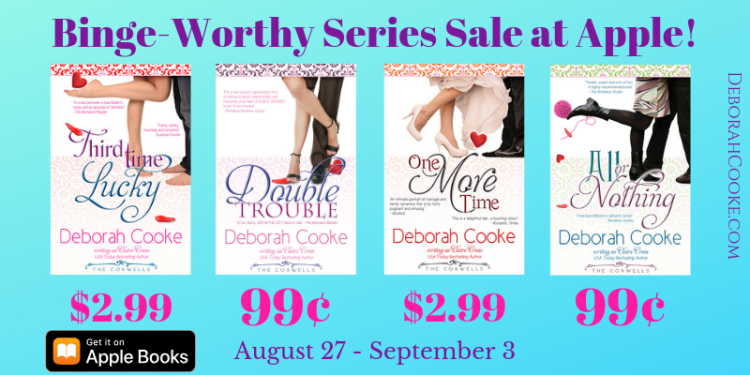 The Coxwell Series of contemporary romances and romantic comedies by Deborah Cooke, on sale in the Binge-Worthy Series Sale at Apple August 27 - September 3 2019