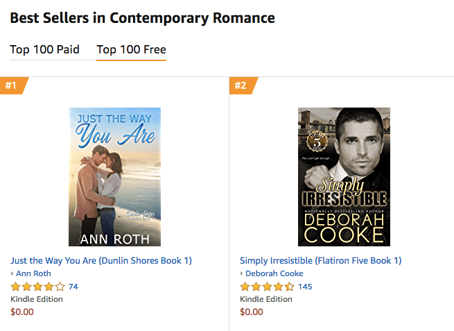 Simply Irresistible, book one of the Flatiron Five series of contemporary romances by Deborah Cooke, at #2 in Contemporary Romance at Amazon.com on August 13, 2019