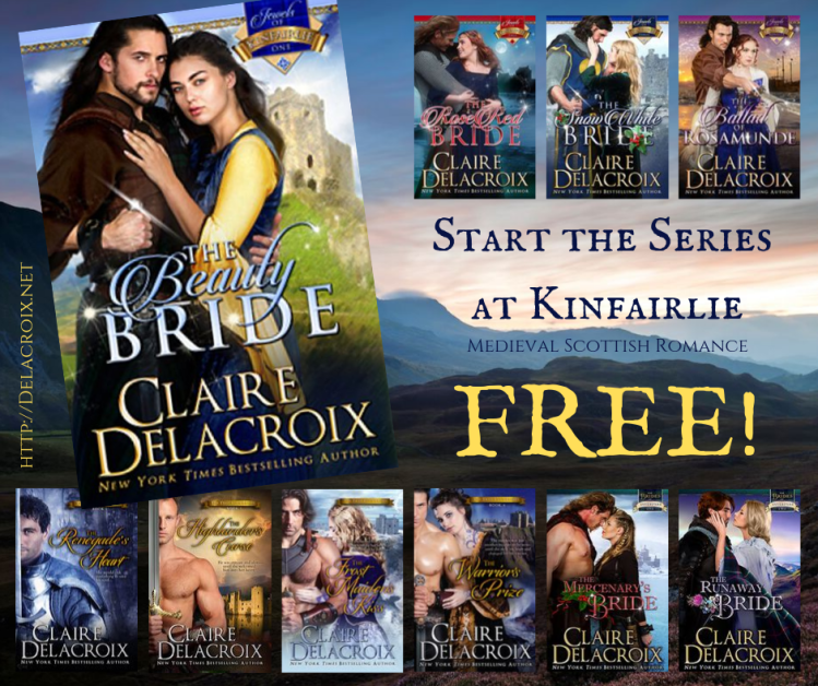 Start the Jewels of Kinfairlie series of medieval romances by Claire Delacroix free