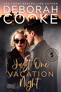 Just One Vacation Night, book two of the Flatiron Five Tattoo series of contemporary romances by Deborah Cooke