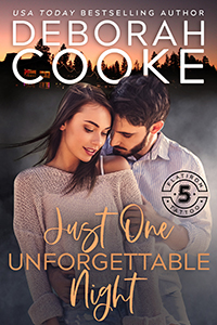 Just One Unforgettable Night, book three of the Flatiron Five Tattoo series of contemporary romances by Deborah Cooke