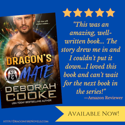 five star review for Dragon's Mate, book four of the DragonFate series of paranormal romances by Deborah Cooke