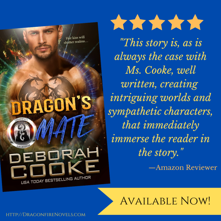 five star review for Dragon's Mate, book four of the DragonFate series of paranormal romances by Deborah Cooke