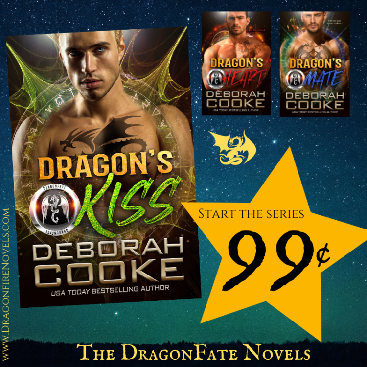 Dragon's Kiss, book one of the DragonFate series of paranormal romances by Deborah Cooke, is 99 cents