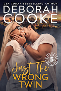 Just the Wrong Twin, book nine of the Flatiron Five Fitness series of contemporary romances by Deborah Cooke