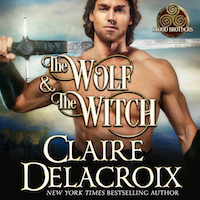 The Wolf & the Witch, book one of the Blood Brothers series of medieval romances by Claire Delacroix, audio edition narrated by Tim Campbell