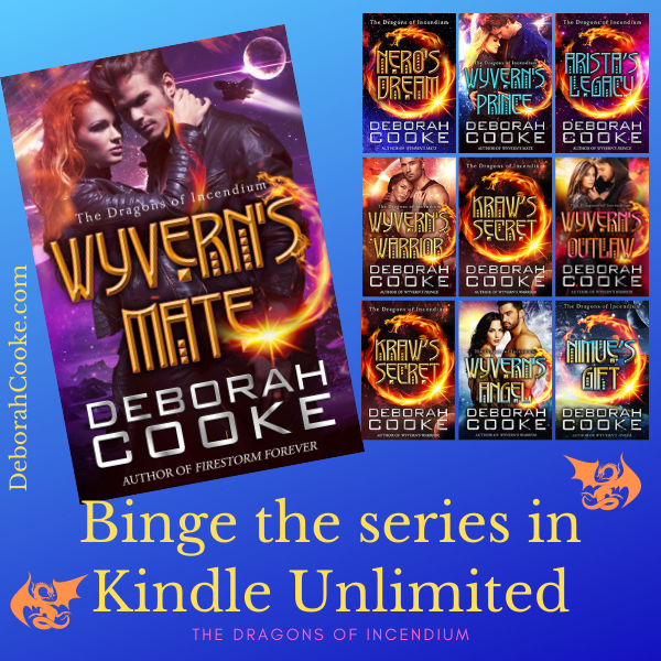 The Dragons of Incendium series of science fiction and fantasy romances by Deborah Cooke in Kindle Unlimited