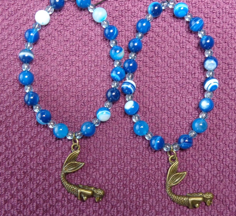 Gemstone mermaid bracelets made by Deborah Cooke