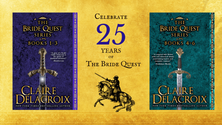 Kickstarter campaign for 25th anniversary hard cover omnibus editions of the Bride Quest by Claire Delacroix