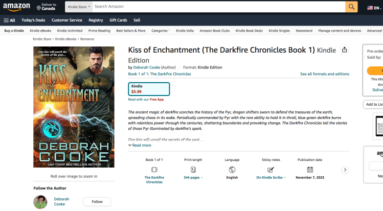 Kiss of Enchantment by Deborah Cooke at Amazon.com