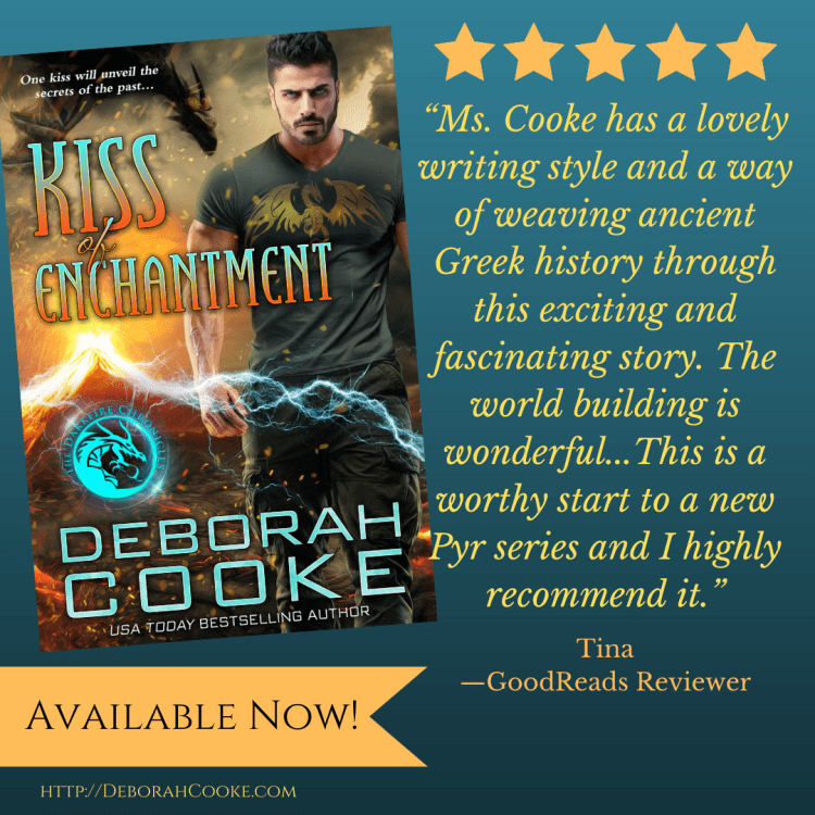 Five star review for Kiss of Enchantment, book one of the Darkfire Chronicles series of paranormal romances by Deborah Cooke