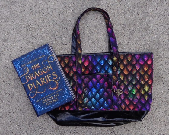Dragonscale tote bag sewn by Deborah Cooke for the Dragon Diaries Hardcover Omnibus Kickstarter campaign