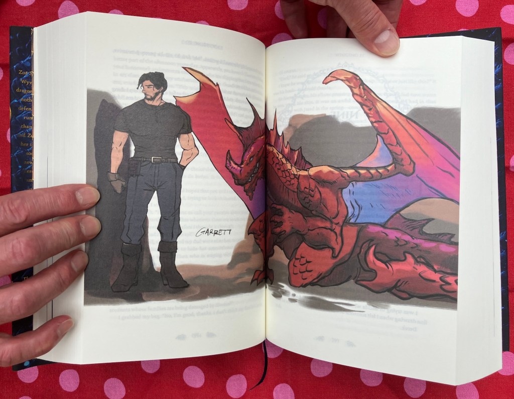 spread of Garrett's illustration in the Dragon Diaries Special Edition Hardcover Omnibus