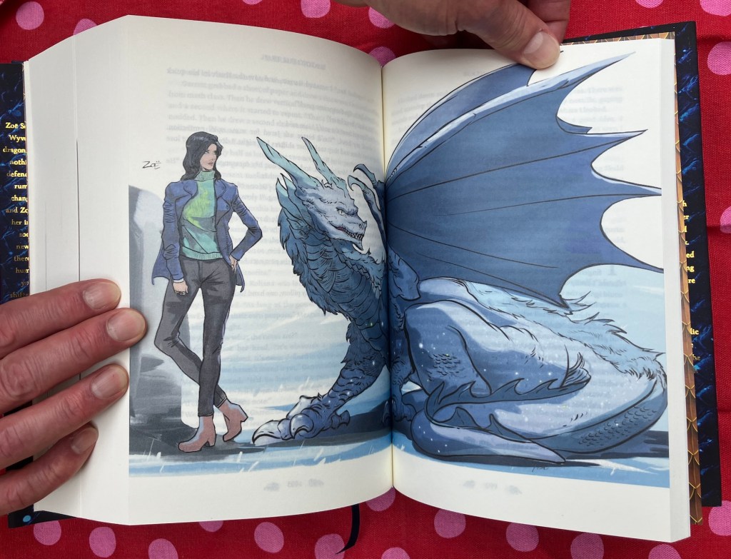 spread of Zoë's illustration in the Dragon Diaries Special Edition Hardcover Omnibus