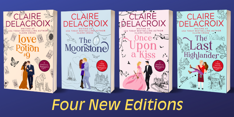 Four new editions of my time travel romances